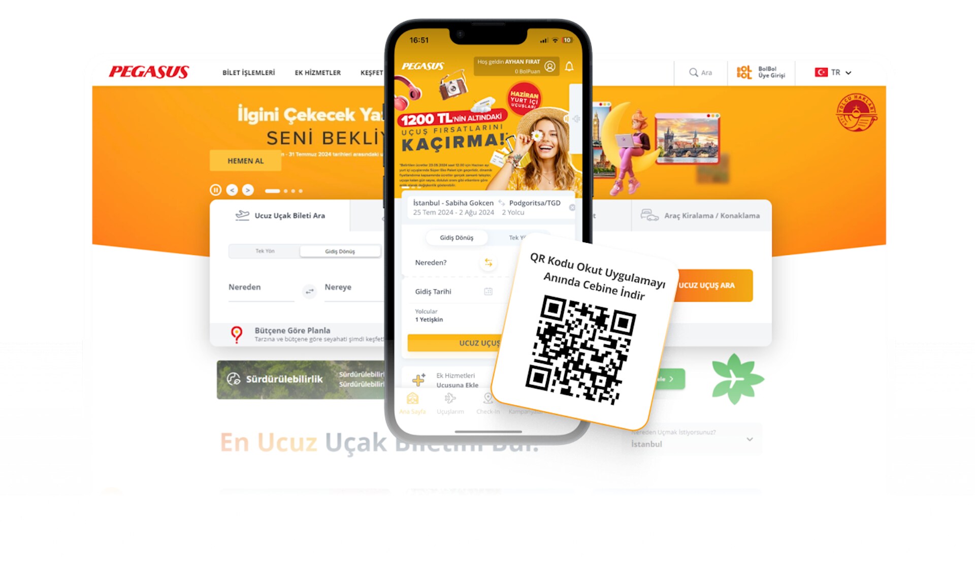 PEGASUS MOBİL UYGULAMASI İLE SEYAHAT CEPTE!