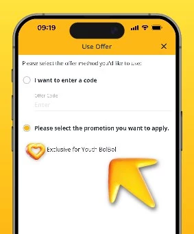 Choose the ‘‘For Young BolBol Members’’ offer