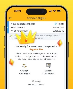 Add Pegasus Flex and additional Checked Baggage